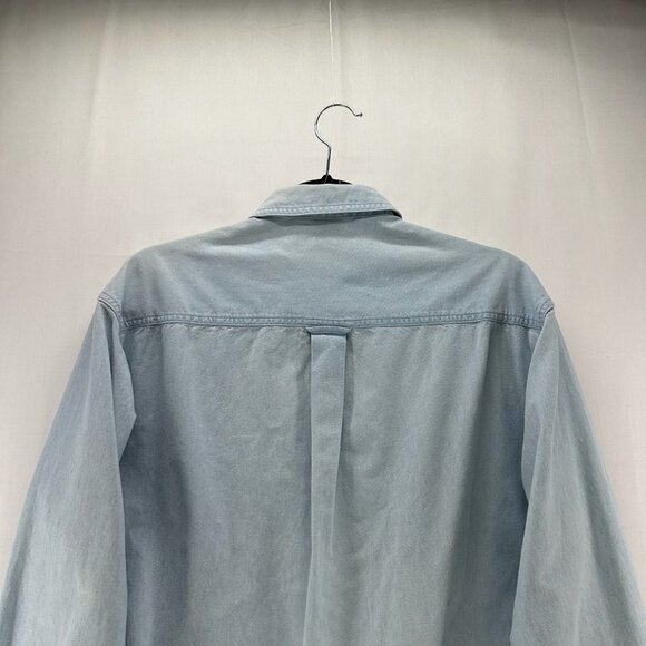 Warner Bros Studio Store Shirt Mens M Button Up Duffy Duck Denim Vtg Light Blue - Picture 5 of 14
